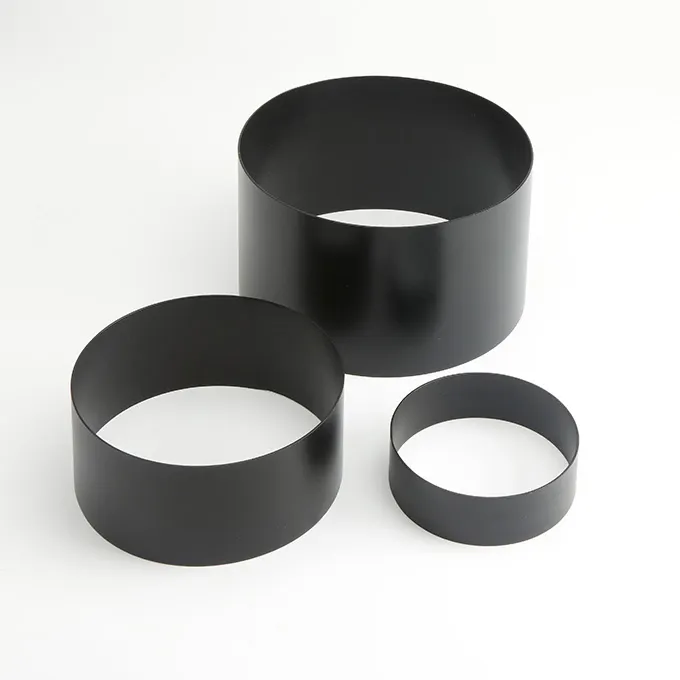 American Metalcraft RRB2 3-Piece Round Riser, Black Metal - Set