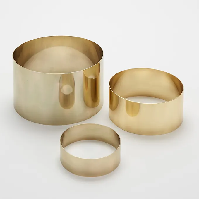 American Metalcraft RRG2 3-Piece Round Gold Riser Set, 201 Steel Finish