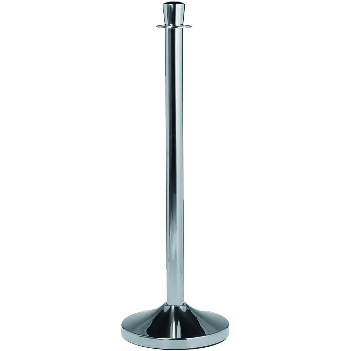 American Metalcraft RSCLC Securit Barrier Post & Base, 15" x 40" Steel, Crown Flared Base, No Rope/Chain - Set