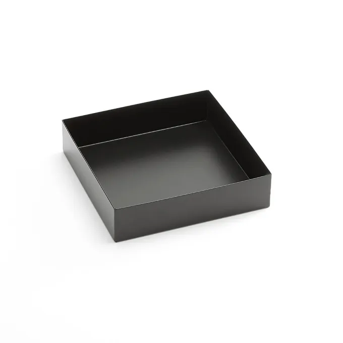 American Metalcraft SBBS - Square Tray,8-1/8" L x 8-1/8" W x 2" H, Black Metal, Break-Resist,DW‑Safe