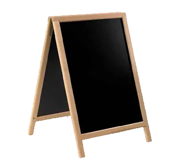 American Metalcraft SBDB85 A‑Frame Board, 21‑½" x 33‑½" Chalkboard, Double‑Sided Wood Frame