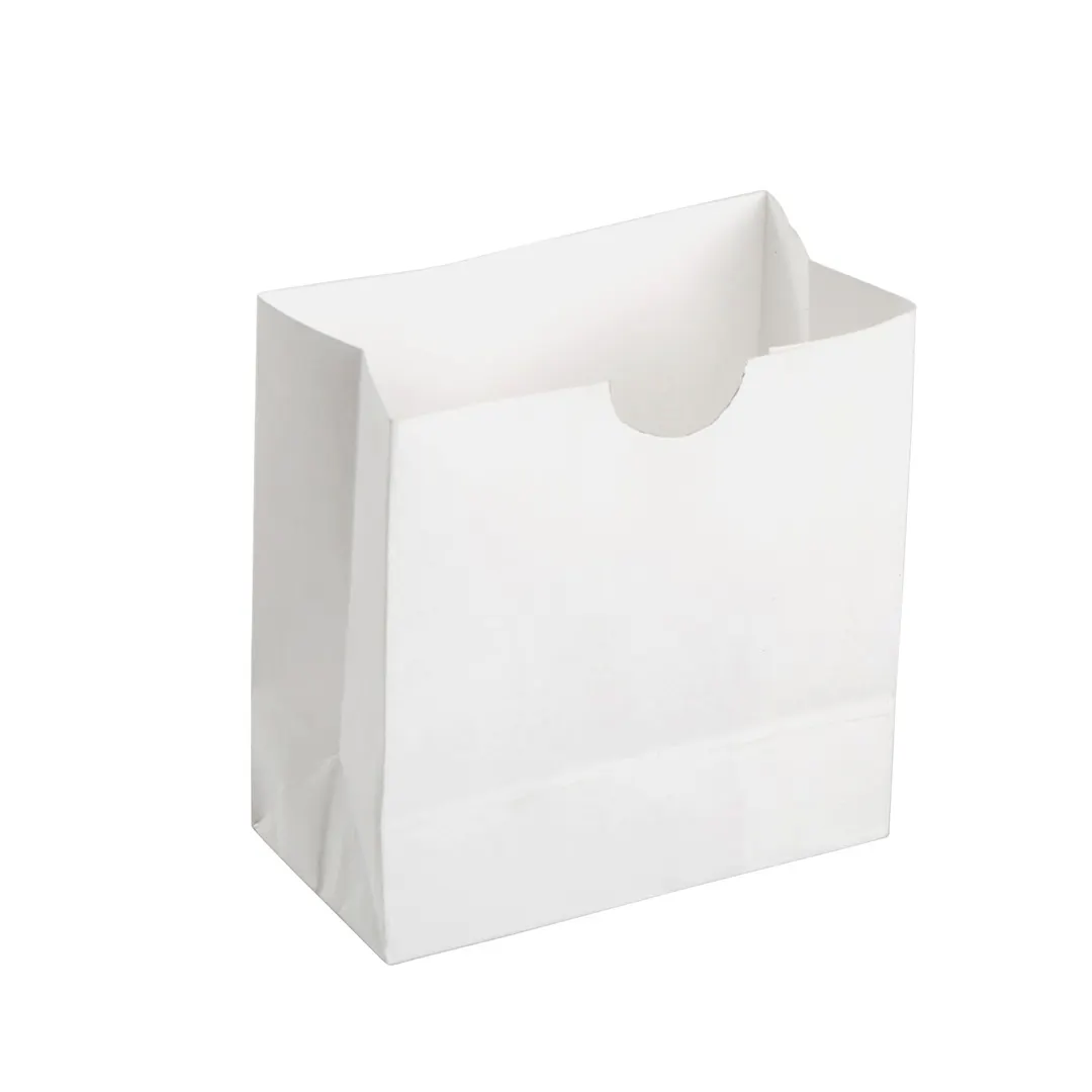 American Metalcraft SBW3 Snack Bag Grease-Resistant Take-Out Container, White - 250/Pack