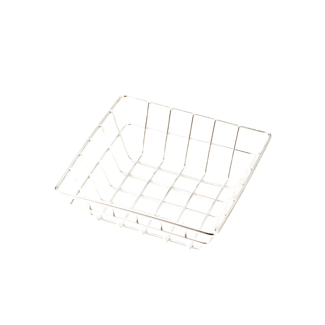 American Metalcraft SQGS6 Wire Grid Display Basket, Square 6" L x 6" W x 2" H, Stainless Steel