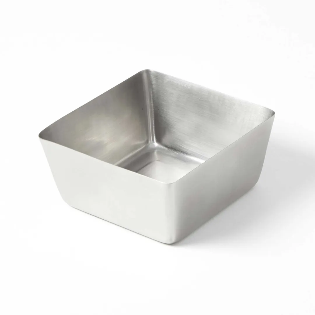 American Metalcraft SSQ73 Square Steel Bowl, 2-Quart (70 oz) Capacity, 7" L x 7" W x 3.25" H, Satin