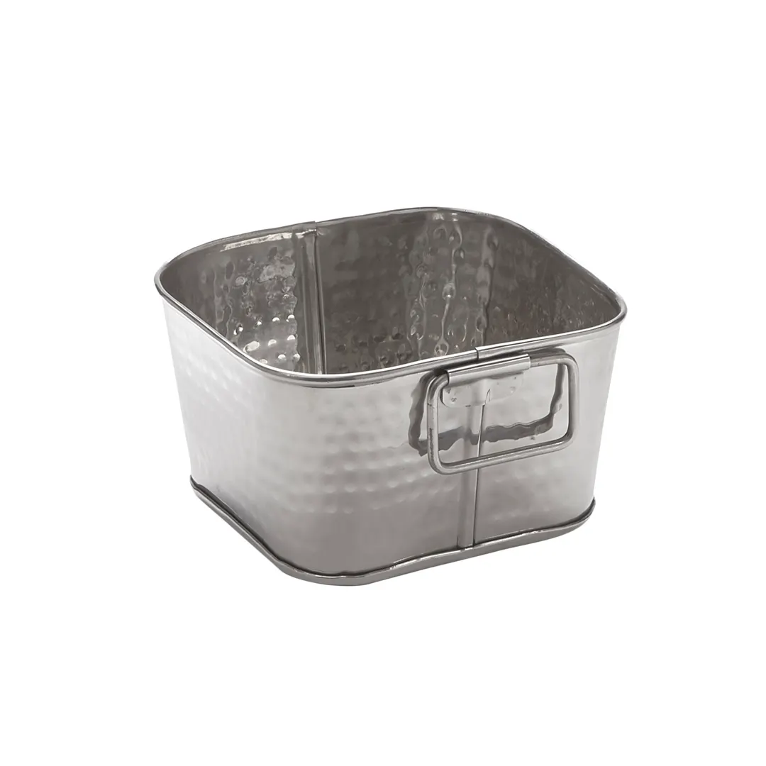 American Metalcraft STH6 Beverage Tub, 1.3-Quart Stainless Steel, 6" L x 6" W x 3¼" H, Hammered