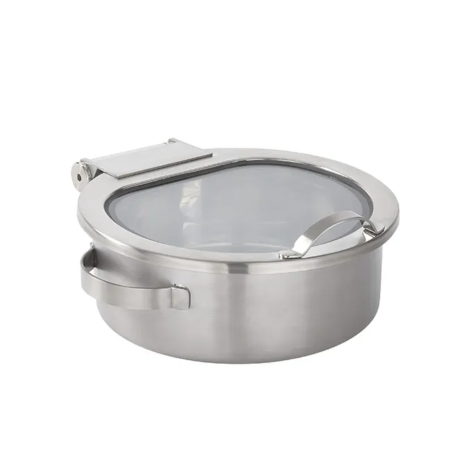 American Metalcraft SYNSRD13 Round Chafing Dish, 5‑Quart Capacity, Stainless Steel