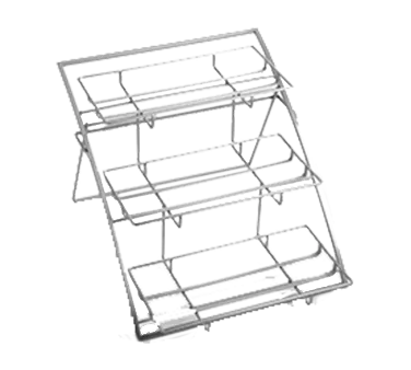American Metalcraft TASLG Tiered Display Stand - 3-Tier Arch, Chrome Silver, 21" L x 15.25" W x 12.75" H, H 9-12"