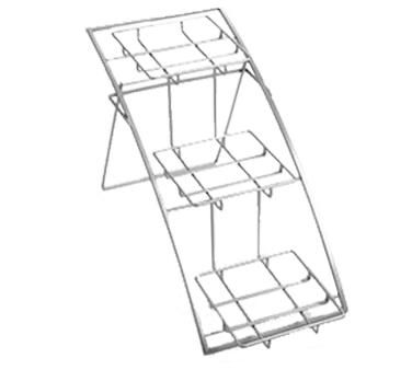 American Metalcraft TASMED Tiered Display Stand – 3‑Tier Arch Riser, 25‑1/4" L x 10‑1/2" W x 13‑3/4" H, Chrome Metal