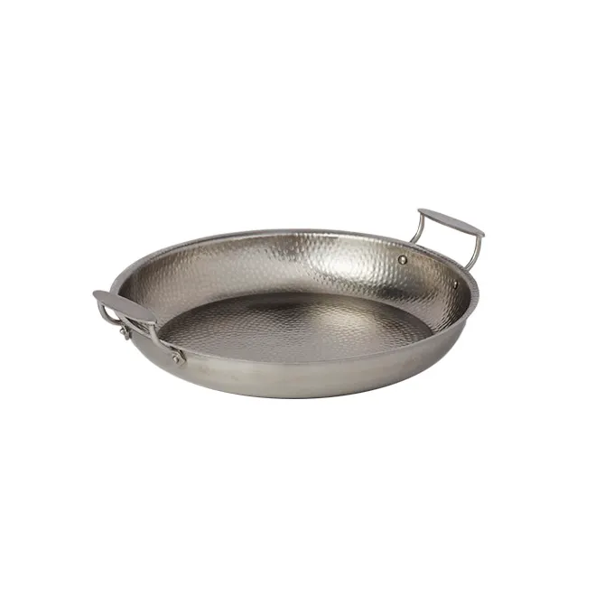 American Metalcraft THRD17 - 144 oz Serving Tray, 15" Dia X 2¼" H, 17" L Handles, Hammered