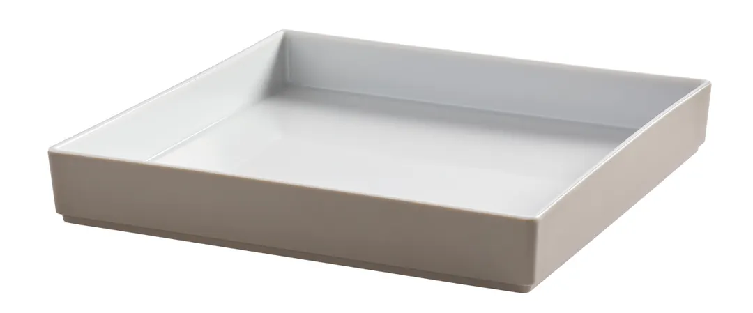 American Metalcraft UBS60MO Square Melamine Bowl, 60 oz (1 qt), 10" L x 10" W x 1.5" H, BPA-Free, Mocha Beige
