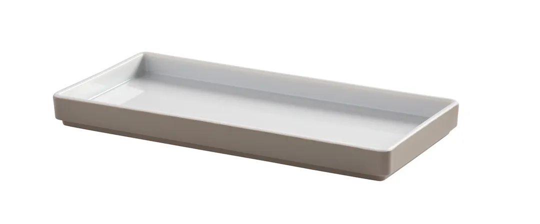 American Metalcraft UPLS10MO 10" Rectangular BPA-Free Melamine Platter, Beige/Mocha, 10" L x 4¾" W x 7⁄8" H
