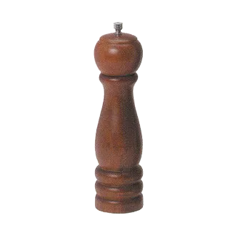 American Metalcraft WPM8 Pepper Mill - 8" Mahogany Wood Body, Tempered Steel Grinder, Hand Wash Only