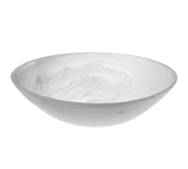 American Metalcraft WSBM11 2-Quart Translucent Bowl, 11-5/8" Dia x 3-3/8" H, White Swirl Resin