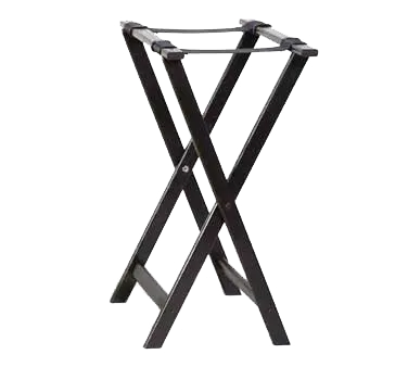 American Metalcraft WTSB33 Tray Stand, 17" x 31" H Folding Black Wood w/ Frame, Nylon Straps, 31" Height For Waitstaff