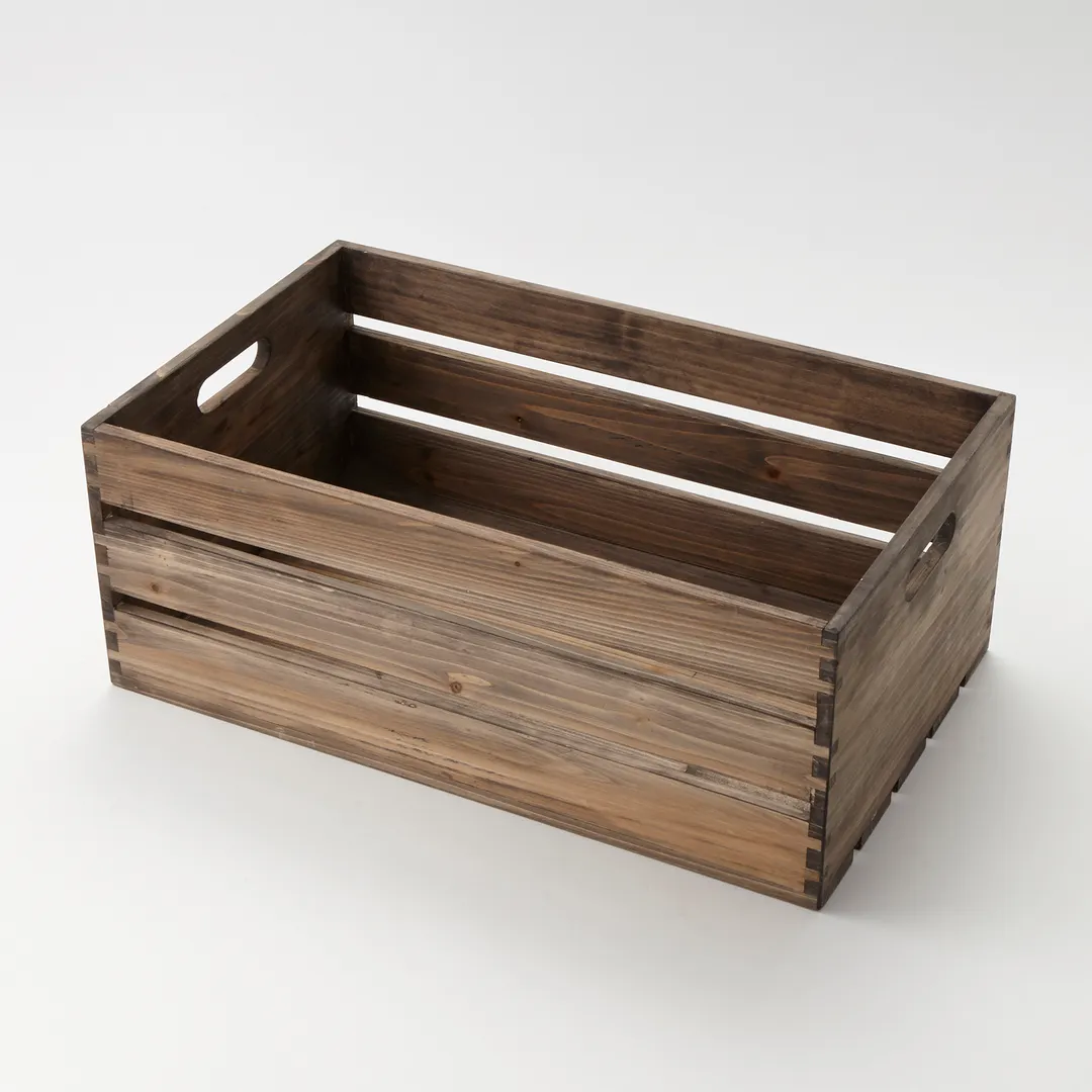 American Metalcraft WTV20 Wooden Serving & Display Crate, 20½" L x 12½" W x 8" H, Rectangular Vintage, Hand-Wash Only