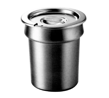 Wells 20774 Round Inset Bain Marie Pot, 4-Qt with Lid, Fits 6-1/2" Opening