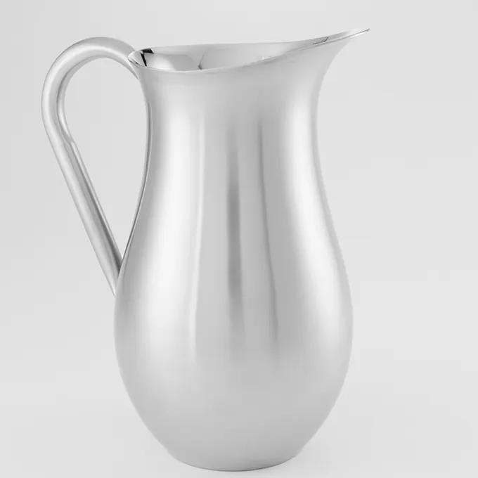 American Metalcraft BWP84 Pitcher, 84 Oz, 8-3/4"x5"x9-1/4" Satin Stainless Steel Ice Guard & Handle