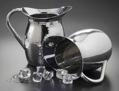 American Metalcraft DWP64 Pitcher, 64-Ounce Double-Wall Stainless Steel, 5" x 9" H, Mirror, Handle