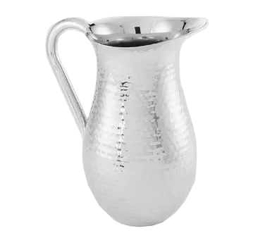 American Metalcraft DWPH64 Pitcher 64 Oz Double-Wall Stainless Steel 5″ Dia x 11″ H Hammered Handle