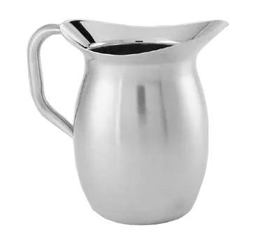American Metalcraft DWPS64 Bell Pitcher, 64-Oz Double-Wall Steel, 5" Dia x 9" H, Satin