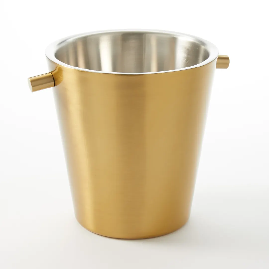 American Metalcraft GDWC7 Champagne Bucket 9.8" Dia X 8.6" H, Non‑Insulated Stainless Steel, Gold
