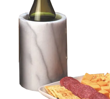 American Metalcraft MWC57WHITE Marble Wine Bucket Cooler, 5"×7" Insulated, 1‑Bottle Capacity