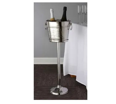 American Metalcraft O2BWB Wine Bucket, 7 Qt, 2‑Bottle, 8‑3/8"L x10‑5/8"W x9"H Steel Hammered