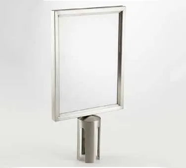 American Metalcraft RSSIGNLSPS Barrier Sign 8½" x 11" 2‑Sided Steel Satin Fits RSRTRD series