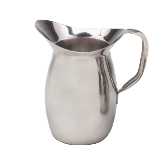 American Metalcraft WP100 Bell Pitcher, 100 oz, 5‑1/4″ Dia x 9″ H, Stainless Steel, Handle