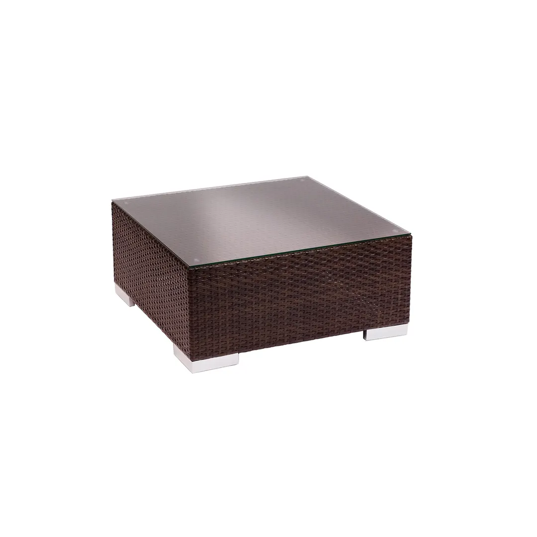BFM Seating PH5104-GL Aruba Glass Top Coffee Table Set, Tempered Glass Finish