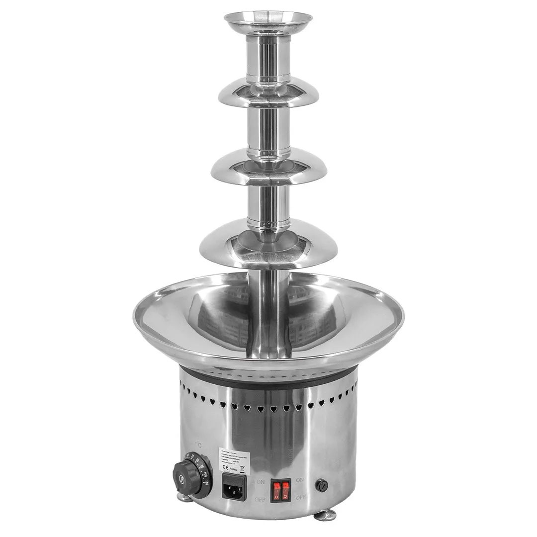 Omcan USA 47492 Chocolate Fountain, 4-Tier 8 lb, 23" Height, Steel, 200 W Temp, 110-120V