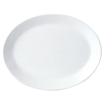 Steelite 11010140 Oval Coupe Platter, 10" x 7.875" x 1" Ceramic, Oven Safe to 530°F - 1 Dozen