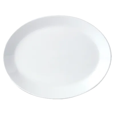 Steelite 11010141 Oval Coupe Platter, 11" x 8.5" x 1.13" Ceramic Dishwasher/Oven Safe 530F - 1 Dozen