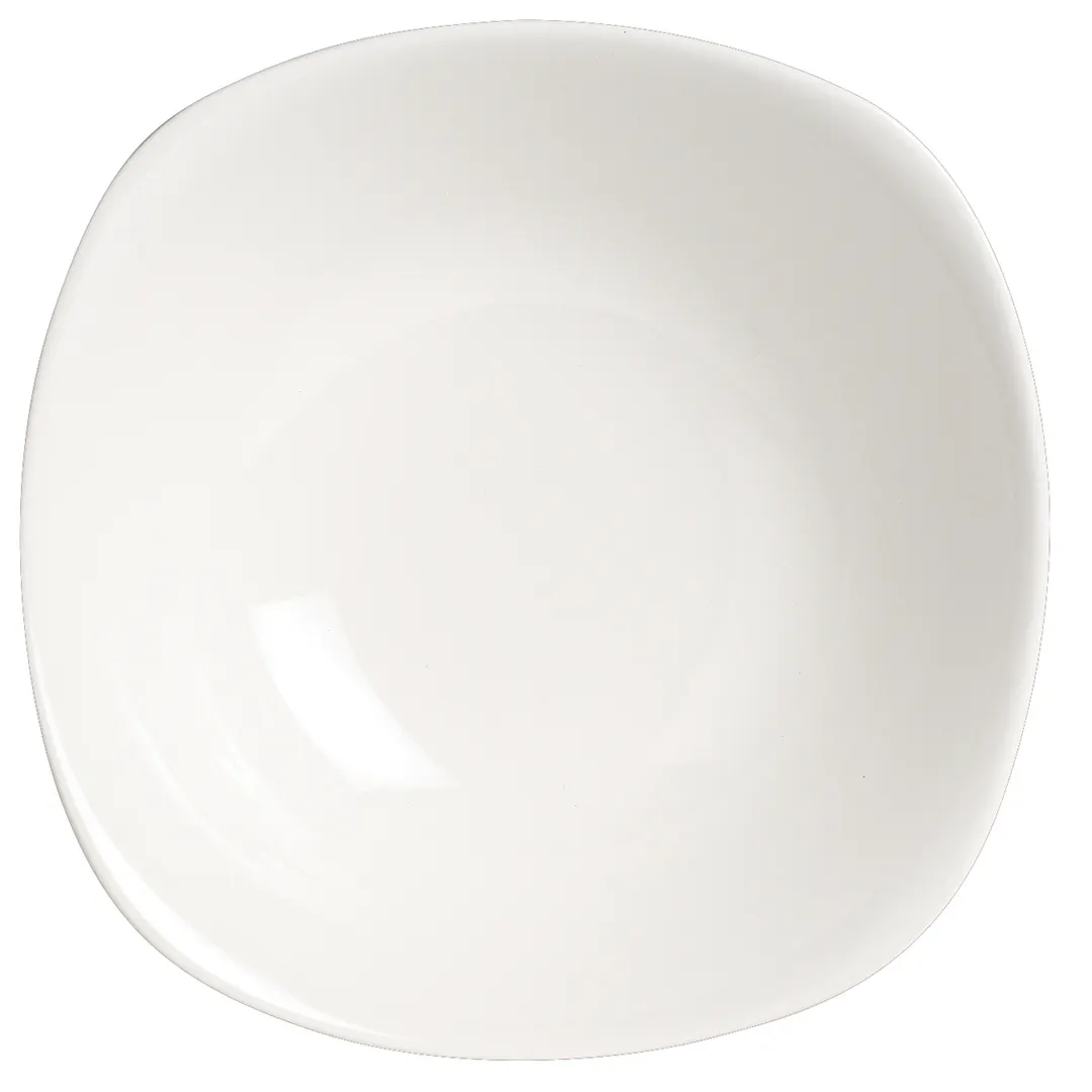 Steelite 11070602 - Square China Bowl, 8" Diameter, 32 Oz, Vitrified, Oven Safe To 530°F - 1 Dozen