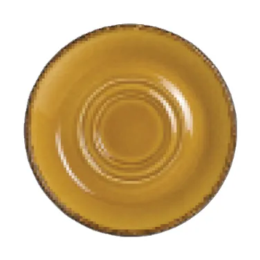 Steelite 11210158 Double‑Well Saucer, 5.75" x 0.75" Round, Mustard, Oven Safe 530°F/275°C - 36/Case