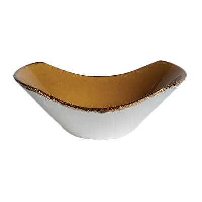Steelite 11210574 9 Oz Mustard Terramesa Bowl, 6.5" x 5.25" x 2.5", Oven Safe To 530°F - 1 Dozen