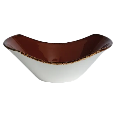 Steelite 11230574 Scoop Bowl, 9 Oz (6.5" x 5.25" x 2.5") Terramesa Mocha Vitrified China - 1 Dozen