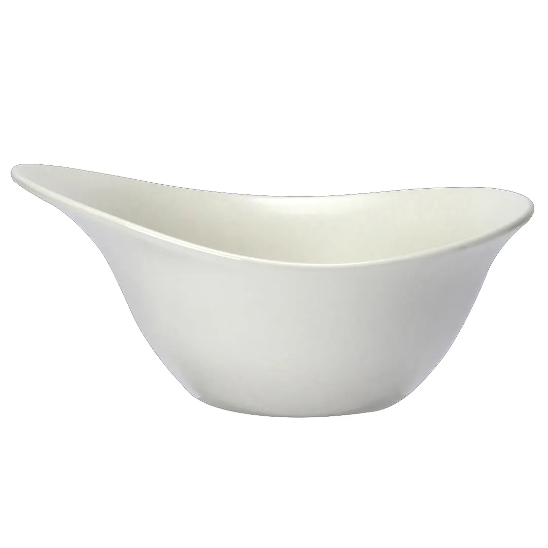 Steelite 11280519 - 9 oz Freeform China Bowl, 6" x 4.75" x 2.5", Oven Safe to 530°F - 1 Dozen