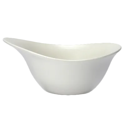 Steelite 11280524 - 14.5 Oz Freeform China Bowl, 7" x 5.5" x 3.5", Oven Safe to 530°F - 1 Dozen
