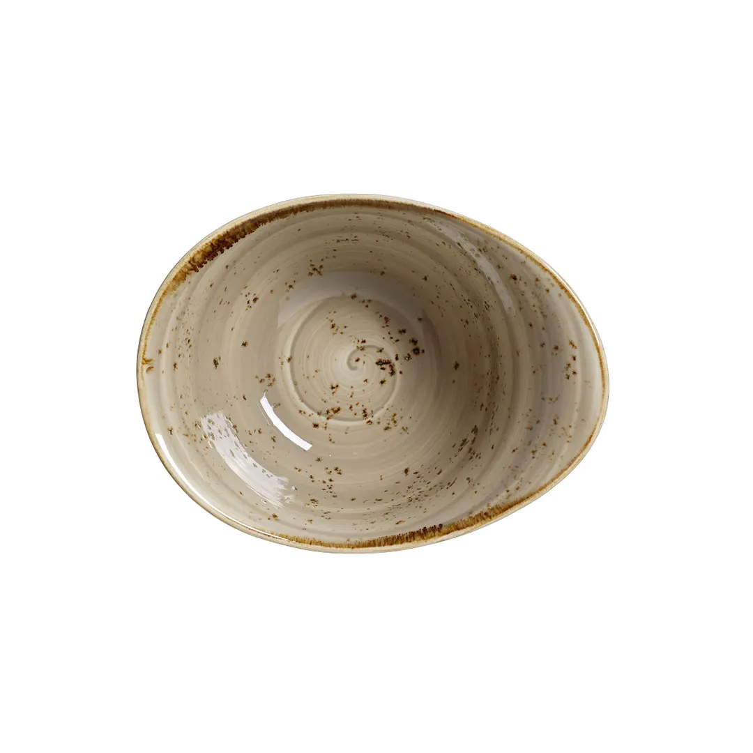 Steelite 11290524 - Porcini Craft 7" Ceramic Bowl, 14.5 oz, Oven Safe 530°F - 1 Dozen