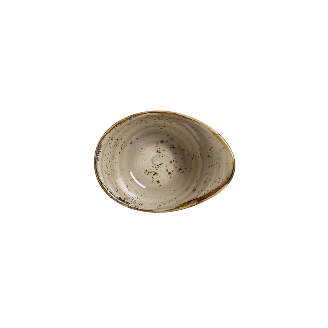 Steelite 11290525 - 4 Oz Free‑Form Ceramic Bowl, 5" Diameter, General Use, Oven Safe, 1 Dozen