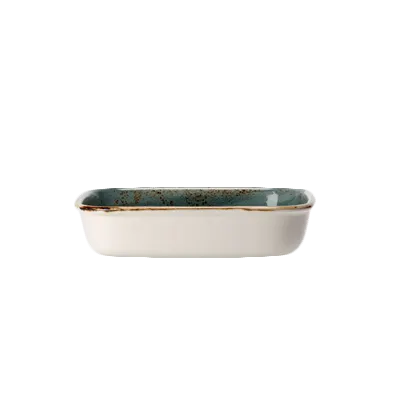 Steelite 11300329 - Square Roaster Baking Dish, 2.0 Qt 10"×10"×2" Blue Ceramic, Safe 530°F - 6/Case