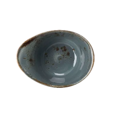 Steelite 11300525 - 5" Blue Ceramic Free‑Form Bowl, 4 oz, Vitrified, Oven Safe 530°F - 1 Dozen