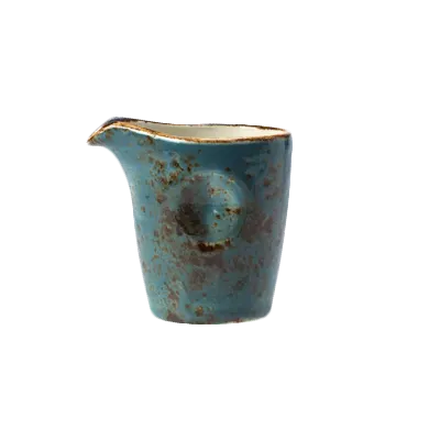 Steelite 11300557 - Blue Vitrified Creamer Pitcher, 3.0 oz (3" x 2.9"), Oven Safe 530°F - 1 Dozen