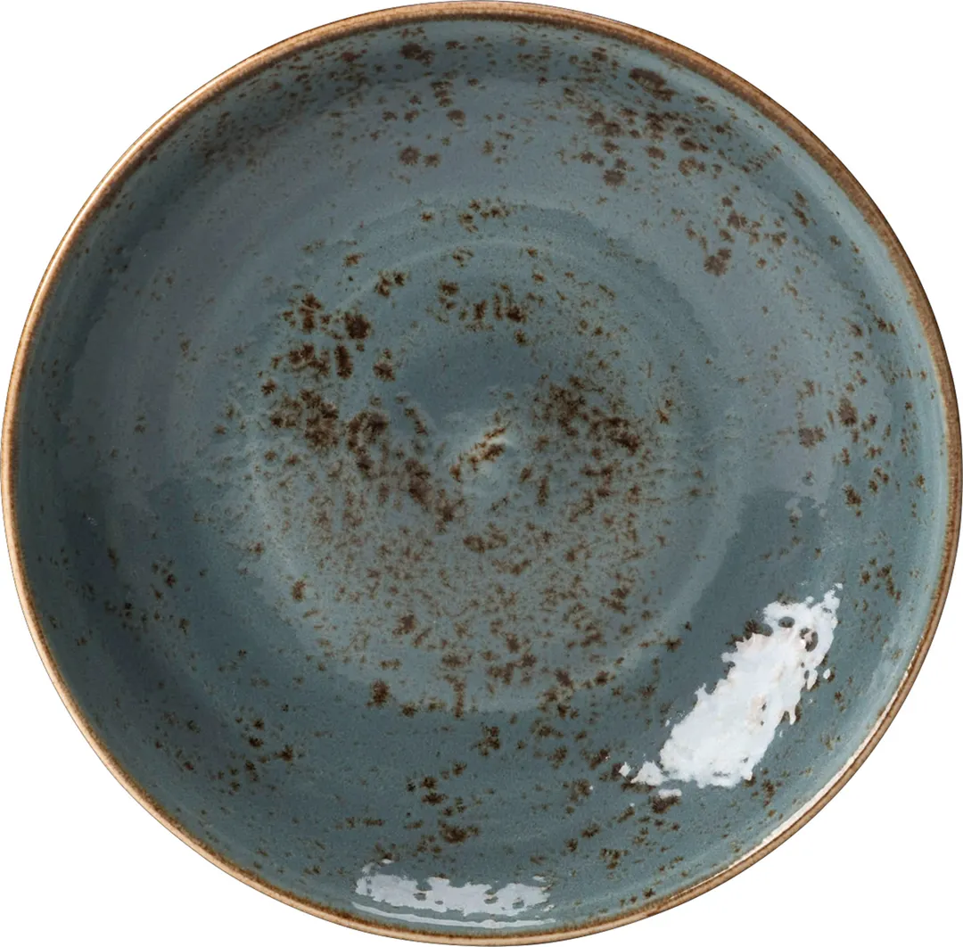 Steelite 11300571 - 4 Oz Blue Craft Round Ceramic Bowl, 5" Diameter, Oven Safe 530°F - 24/Case