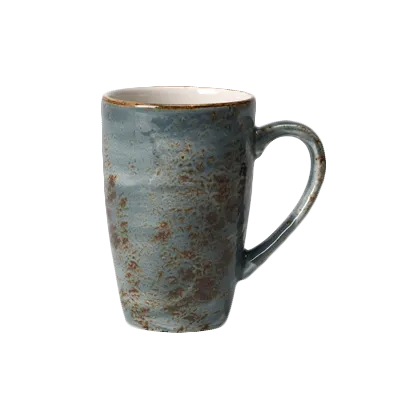 Steelite 11300592 China Mug - 10 oz Blue Ceramic 4.25" x 3.0" x 4.38" Safe 530°F/275°C - 24/Case