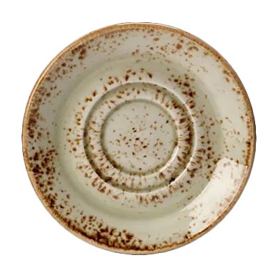 Steelite 11310158 Double Well Saucer, 5.75" x 0.75", Green Ceramic, Oven Safe 530°F/275°C - 36/Case