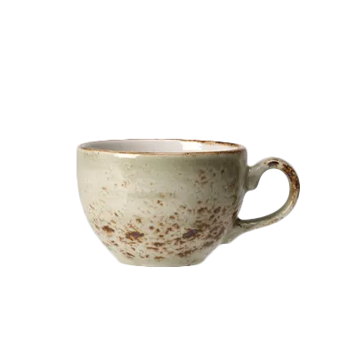 Steelite 11310189 Low Cup Green Craft 8 Oz (4.75" x 4.625" x 2.38"), Ceramic, Safe 530°F - 36/Case