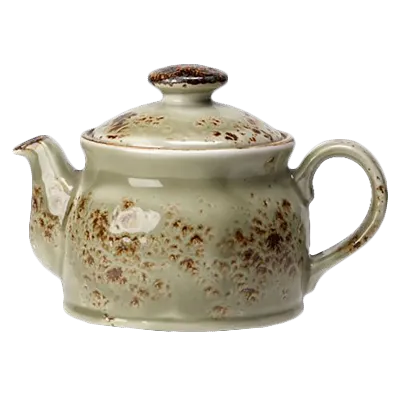 Steelite 11310367 Teapot Club Lid, 15 oz Green Ceramic, 6.75"x4.375"x8", Oven‑Safe 530°F - 6/Case