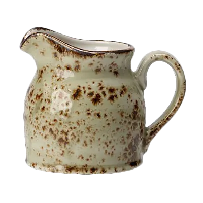 Steelite 11310387 - Creamer Pitcher, 5.0 Oz 5.5"x4.0"x3.25" Green Ceramic Oven Safe 530°F - 1 Dozen